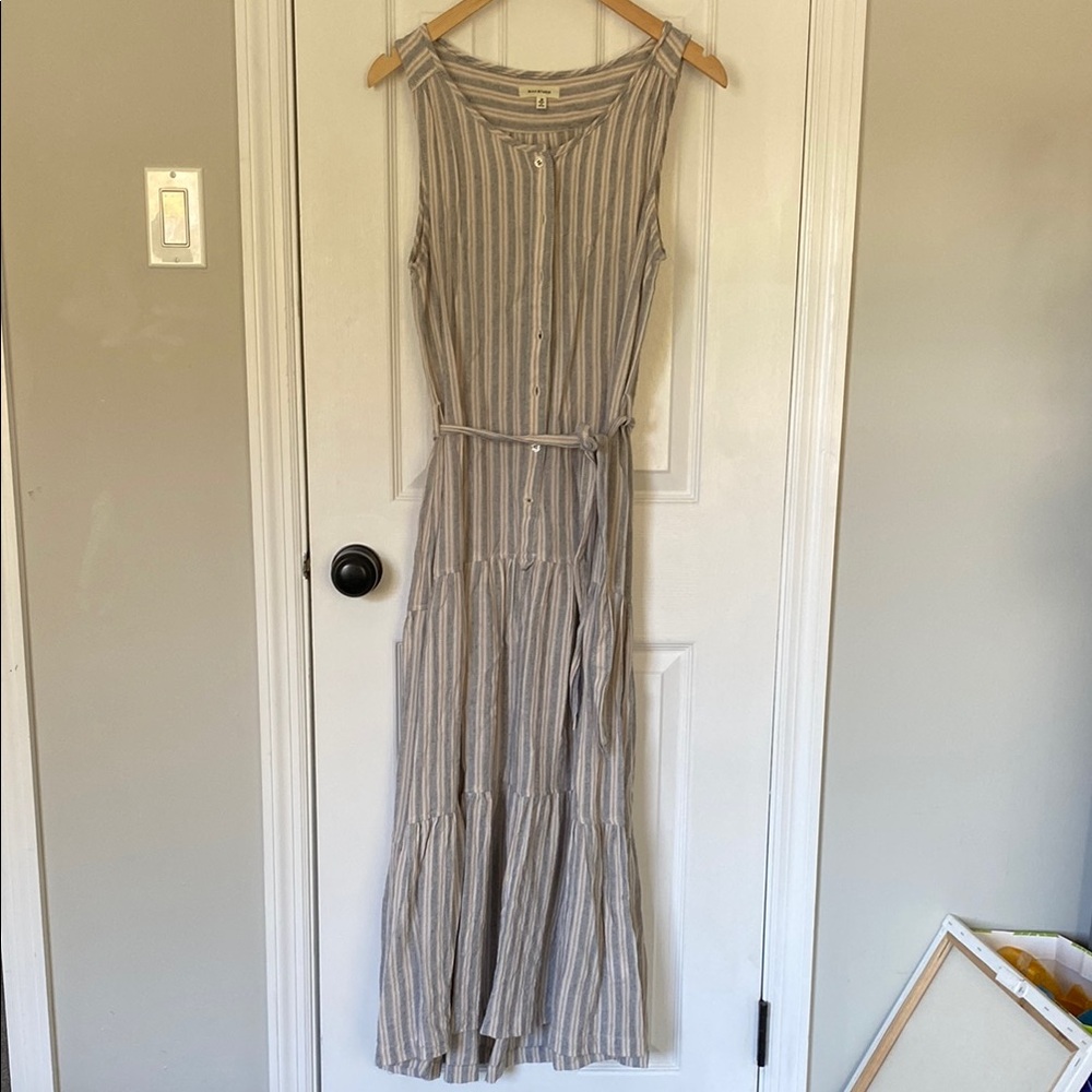 Max Studio Striped Sleeveless Maxi Dress